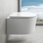 neoro n50 wall-mounted toilet SET with innovative flushing technology SilentPowerFlush & neoroClean coating, with toilet seat