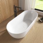 rivea Malie freestanding bath for individual waste and overflow systems L: 180 W: 80 cm white