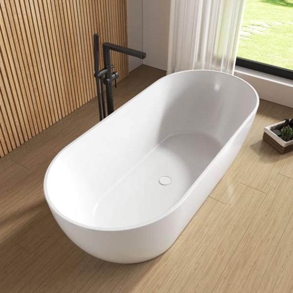 rivea Malie freestanding bath for individual waste and overflow systems L: 180 W: 80 cm white